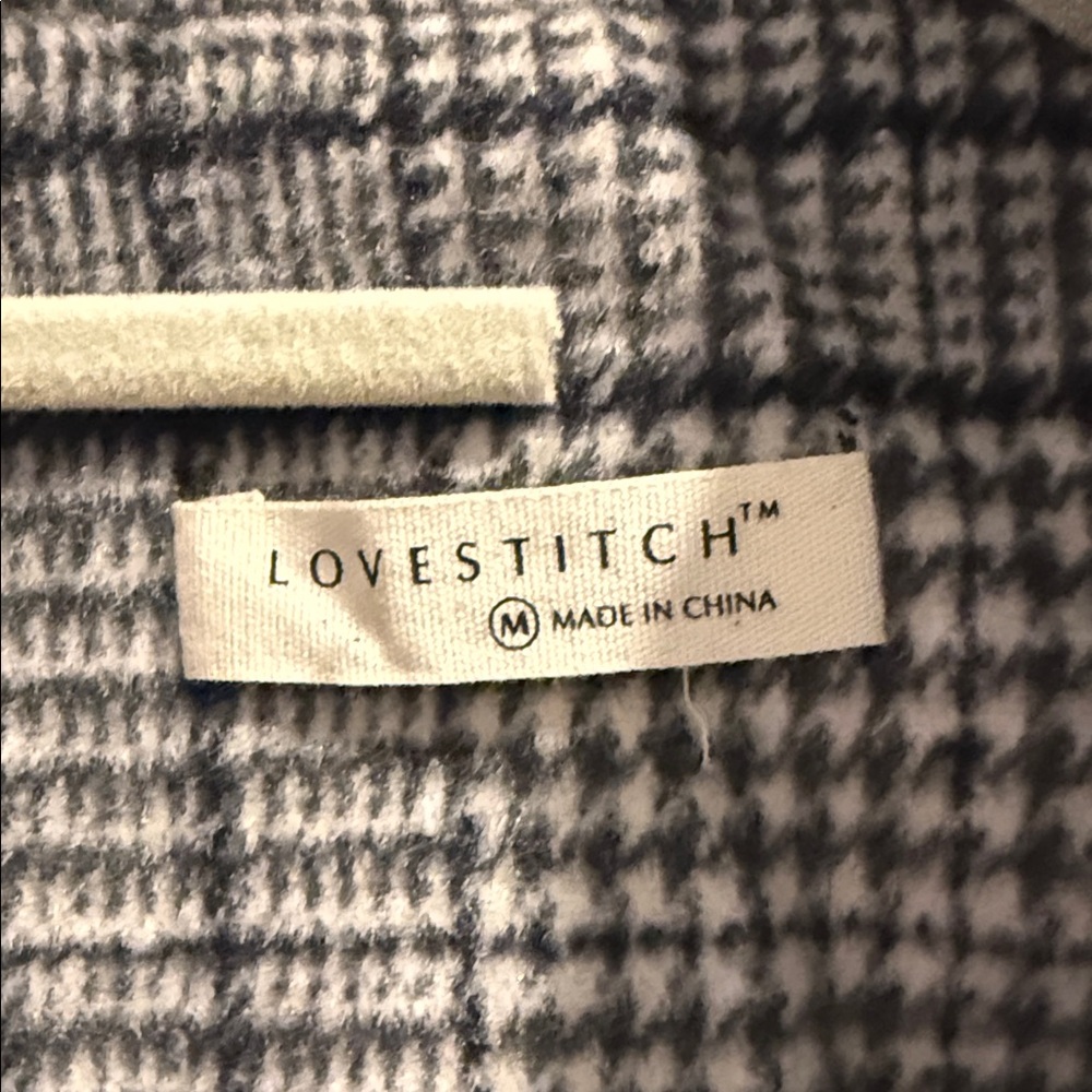 Lovestitch Black and White Plaid Blazer - Picture 3 of 7